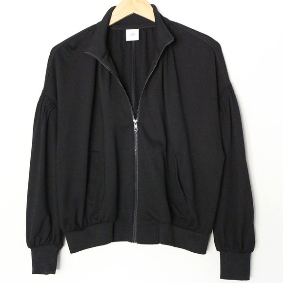 Cabi Chance Bomber Jacket S High Neck Full Zip Up Stretch Jersey Black 3731 $139 - Picture 14 of 16